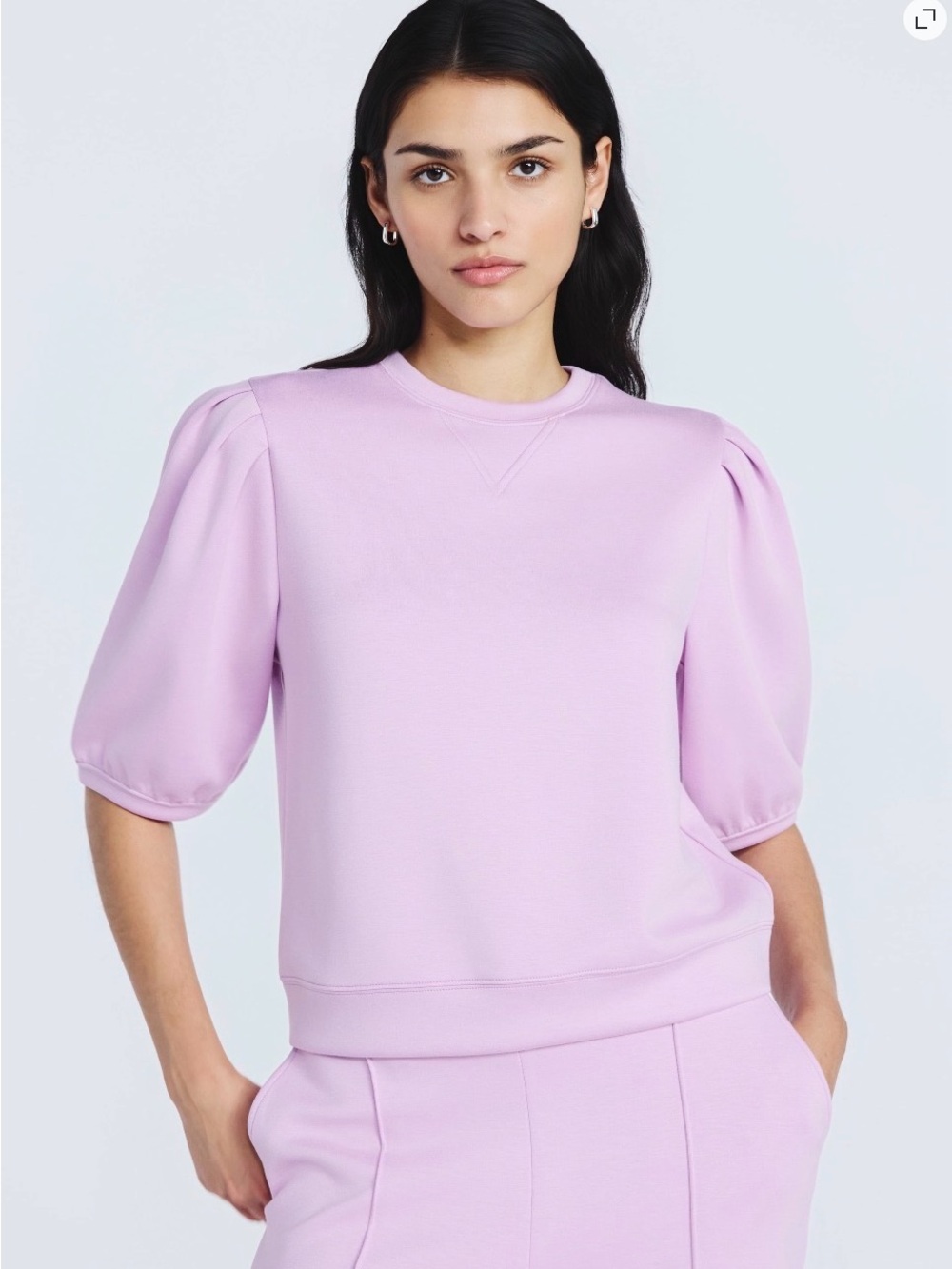 Scoop Women’s Scubaknit Pleated Sleeve Top